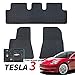 Produktbild BMZX Model 3 Auto-Fußmatten-Set aus Gummi-Cargo-Liner für Tesla Model 3 Matten - Allwetter-Bodenschutz