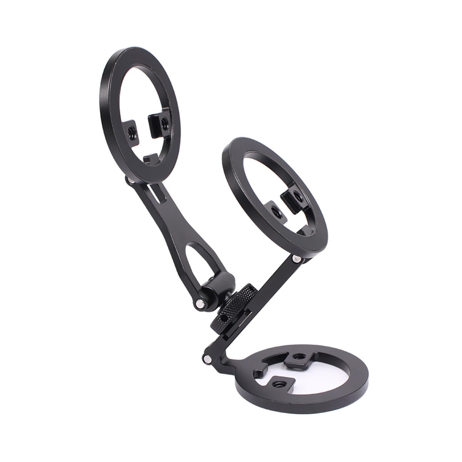 Abrazadera de teléfono común con soporte de zapata fría doble, base de metal estable para transmisiones en vivo, adaptador de zapata fría