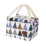 Insulated Canvas Box Tote Bag,Thenlian Thermal Cooler Food Lunch Bags Waterproof Outdoor Travel Picnic for Outdoor Travel Picnic (D)