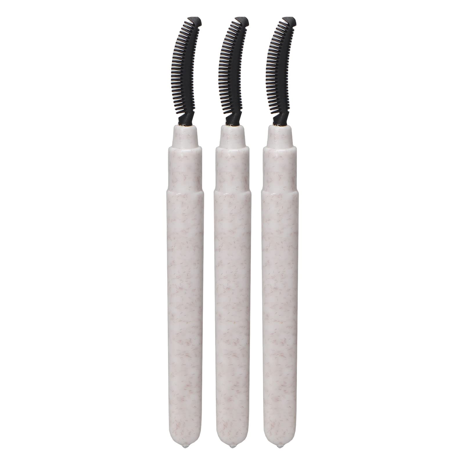 3pcs Silicone Eyelash Mascara Brushes, Portable Lash Separating Brush Wand with Dust Cover, Eyebrow Eyelash Grooming Mascara Brush for Brows Lashes