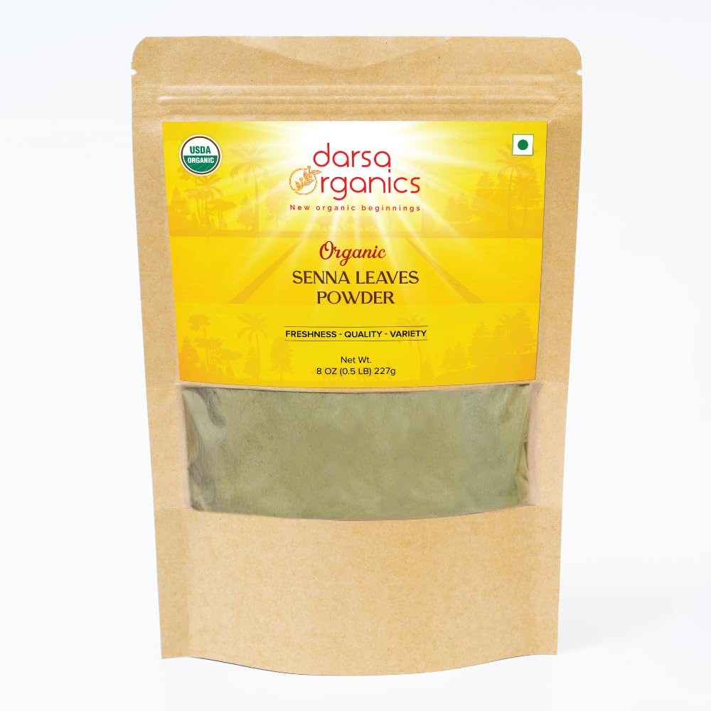 Sponsored Ad - Senna Powder 8 oz - USDA Organic Senna Leaf Powder, Cassia Angustifolia, Perfect for Herbal Wellness & Organic Senna Tea, Gluten Free, Non-GMO, Vegan, Kosher Certified
