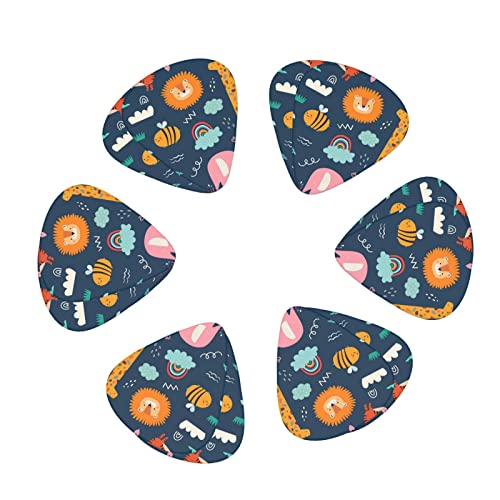 Lot de 12 médiators bleus pour guitare basse électrique et acoustique Motif animaux mignons - Les Beatles, Paul McCartney, John Lennon, RIngo Starr, George Harrison Lot de 12 médiators bleus pour guitare basse électrique et acoustique Motif animaux mignons – Image 3