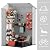 Devoko 4×4 FT Resin Storage Shed with Floor, Plastic Outdoor Garden Shed with Windows and Lockable Doors, Waterproof Outside Tool Sheds for Patio Backyard Lawn, Light Gray