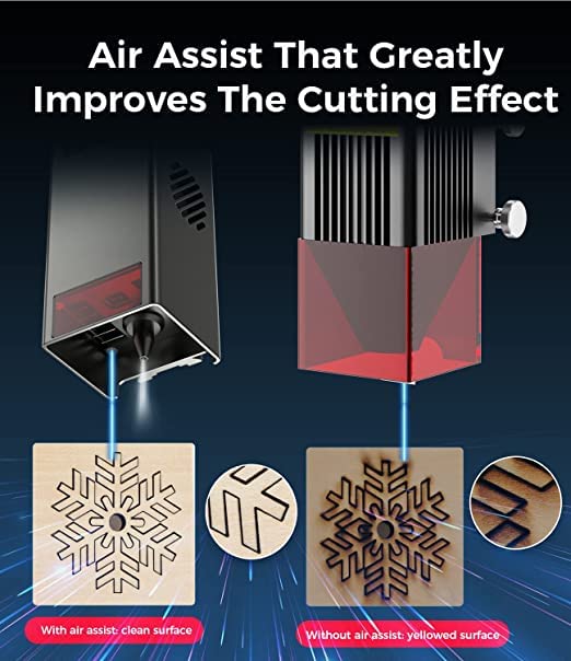 Image of Creality Falcon 2 22W Laser Engraver and Cutter - High-Power Diode Laser Machine for Wood, Stainless Steel, Acrylic, Leather - 400x415mm Large Work Area, Built-In Air Assist, Fast Precision Engraving