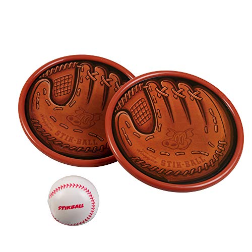 Hog Wild Stikball Toss and Catch - Sticky Baseball and 2 Catcher Mitt Targets - 2 Player - Ages 4+