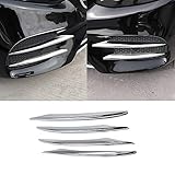 Chrome Front Corner Mesh Grill Molding Side Air Vent Fog Lights Exterior Cover Trims for Mercedes-Benz New E-Class W213 E300 Sedan Sport 2017 2018 2019 Car Exterior Accessories