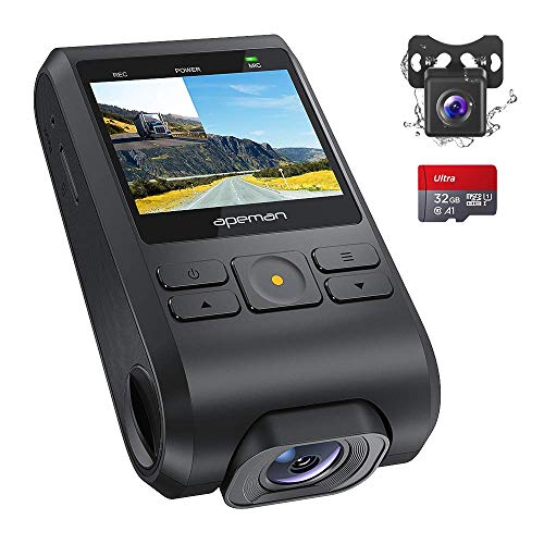 APEMAN Dash Cam FHD 1080P Car Camera with Metal Design,2.0 inch LCD Screen,170° Wide Angle,Night Vision,Loop Recording,G-Sensor,Motion Detection