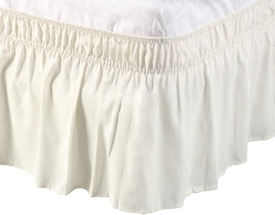 Universal elasticated bed Valance one size fits all (750x38m) Cream