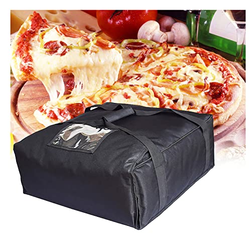 Bolsa Termica Porta Alimentos, Bolsa Termica Pizza Bolsa de Entrega de Comida para Pizza Professional, Impermeable Isotérmica, Entrega de Pedidos de Comida en Moto y Bicicleta (Negro,18 in) Cover