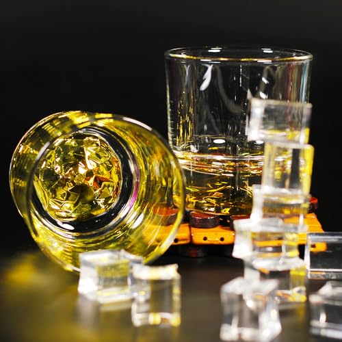 Image of Melbify Gold Opera Whiskey Glass Gift Set | 1 pcs Set | 300 ml | Ultra-Premium | Gold-Bottomed | Imported | Luxurious | Ideal for Wedding Gifts, Anniversary, VIP and Corporate Gifts