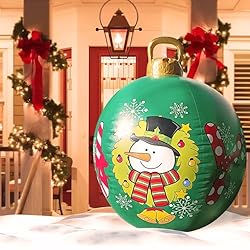 Aufblasbare Weihnachtskugel 60cm – Magische PVC-Dekoration für Garten, Rasen & Feste – Weihnachtszauber leicht gemacht!