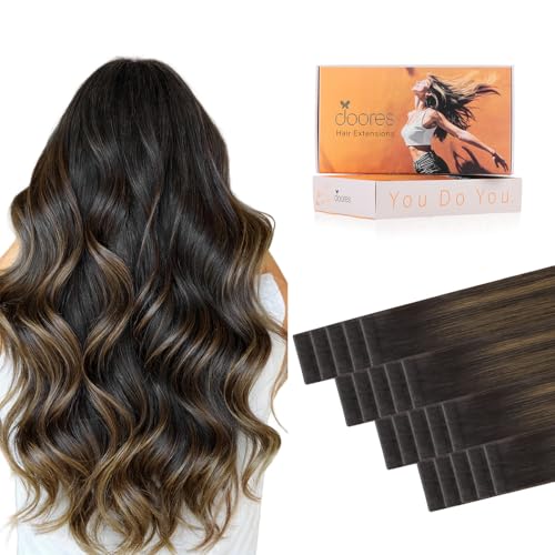Image of DOORES Genius Tape in Hair Extensions Human Hair, 18 Inch 50g 20PCS