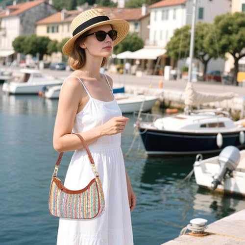 Image of KKXIU Shoulder Bag for Women Cute Hobo Purses and Handbags Retro Clutch Underarm Purse | Cute