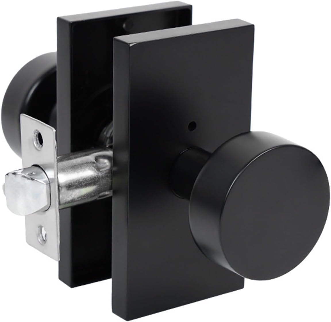 ほぞ穴ドアロック合金マットブラックハンドルセットクイック組み立てセットホームオフィスセキュリティ現代ドアロック