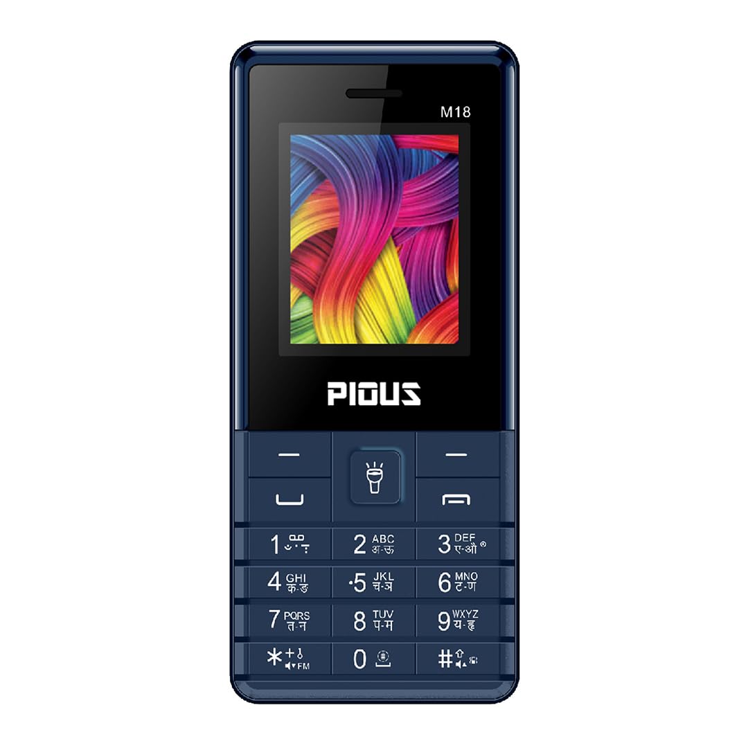 Pious M18 Dual Sim Mobile Phone (1.8 inch Display, Wireless FM Radio, 3000 mAh Battery, Made in India, Blue) (B0CTMHM94V) Amazon Price History, Amazon Price Tracker