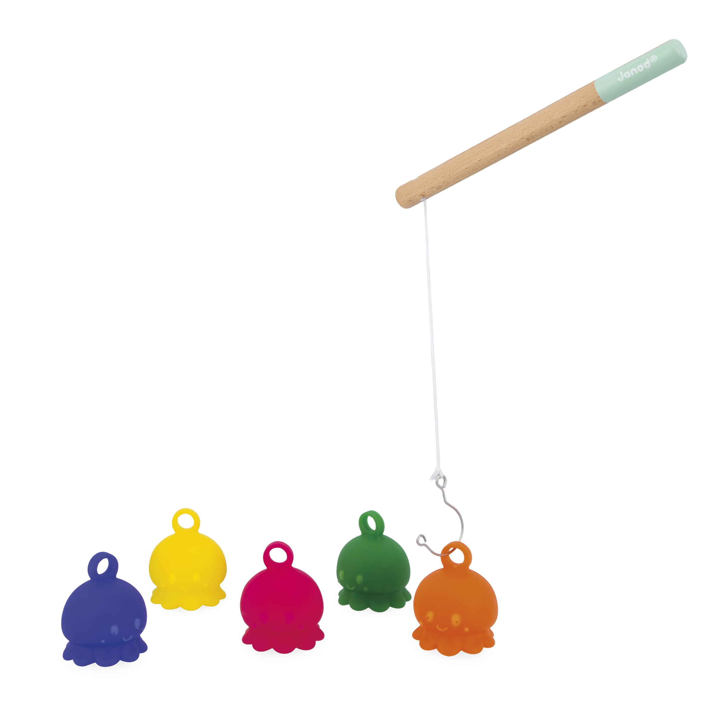 Janod, Octopus Fishing for the Bath, Bath Toy for ages 2 and up, Octopuses Change Colour in Hot Water - Image 2
