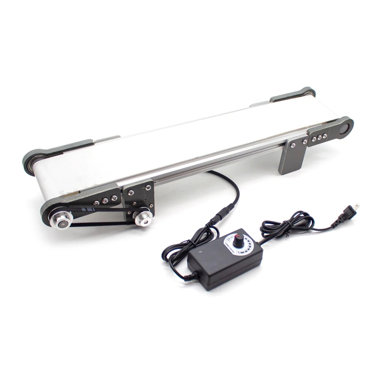 Mini Cinta transportadora eléctrica de Escritorio de 10 x 50 cm Dispositivo de Experimento de fricción con Modelo de Ascensor para Hacer uno Mismo Velocidad Ajustable de 0 a 116 RPM