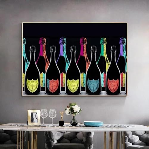 Affiche de champagne pop art 60x90 cm decoration murale salon