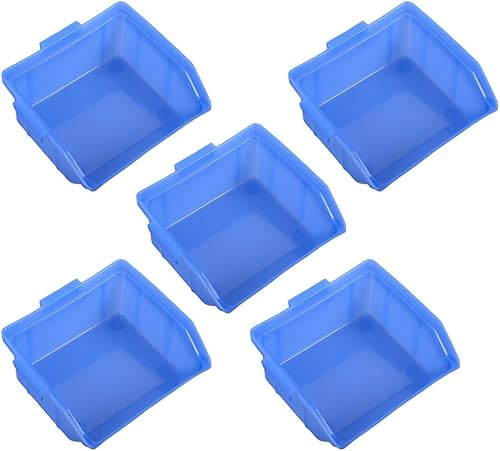 Operitacx 5 contenedores apilables de almacenamiento con frente abierto, organizador multifuncional de herramientas de almacén, organización de