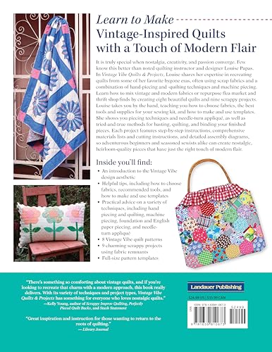 Image of Vintage Vibe Quilts and Projects: Classic Designs for Pretty, Useful Things (Landauer) 8 Full-Size Quilts and 9 Scrappy Projects, with Techniques for Hand-Quilting, Needle-Turn Applique, and More