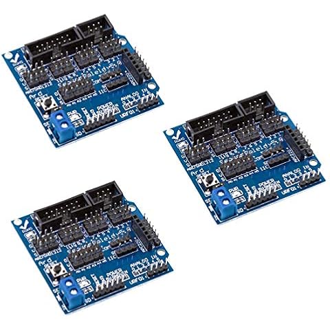 HiLetgo 3pcs Arduino Sensor Shield V5.0 Sensor Expansion Board for Arduino UNO R3 Cover