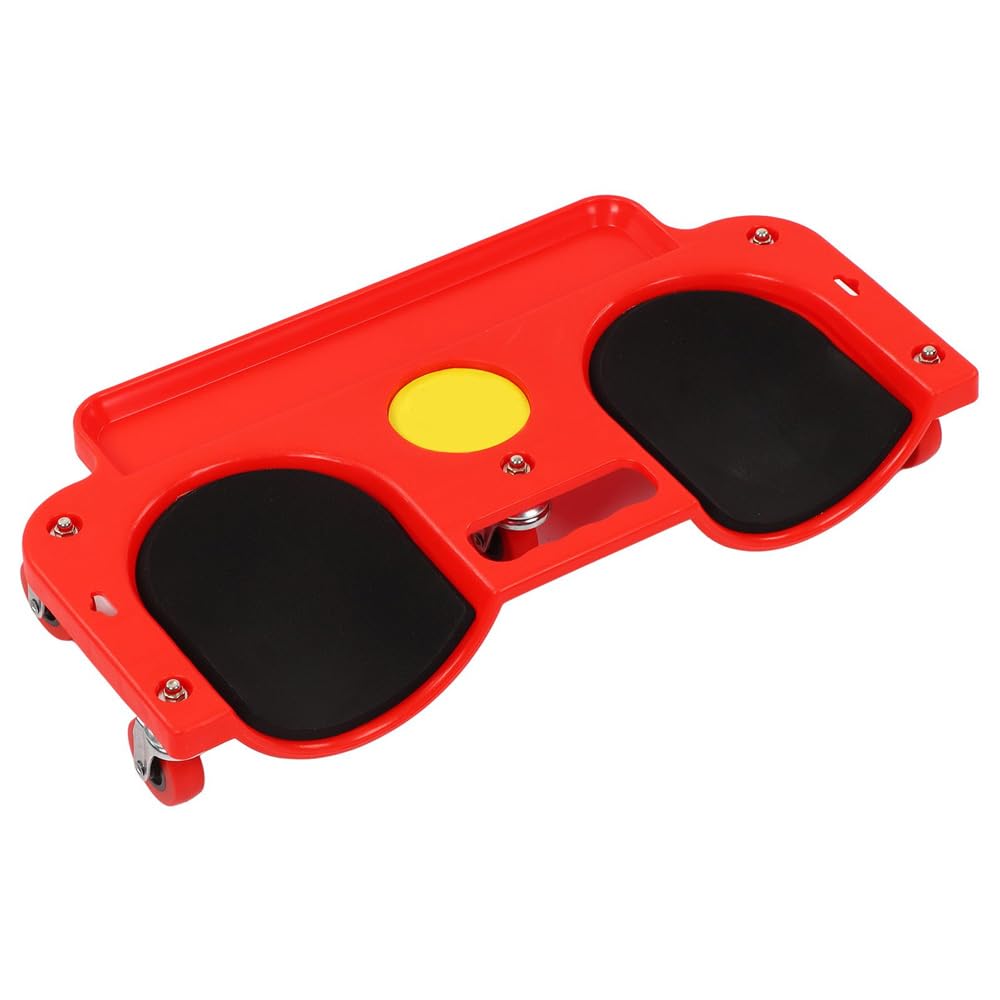 Rodilleras con Ruedas, Protector de Rodilleras Deslizantes, 5 Ruedas Giratorias, Soporte de Bandeja de Herramientas para Mecánico Carpintero Pisos