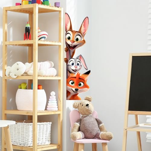 Vinilo Decorativo 3D Animales Cartoon Adhesivo Removible miniatura 5