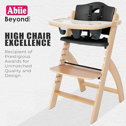 Image of Abiie Beyond Junior Convertible Wooden High Chair with Removable Tray