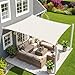 Sunnylaxx 3x4m Impermeable Toldo Vela de Sombra, Rectangular Crema Toldos Exterior Terraza Protección Rayos UV para Exteriores, Pergola, Jardín,Terrazas