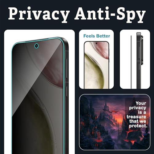 Image of ArmourPro Anti-Spy Privacy Tempered Glass for Vivo X300 / Vivo X200 FE - Anti Peeping Screen Protector, Edge to Edge Full Coverage, 9H Hardness, Easy Installation Kit | Pack of 2