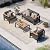 Oasbira Aluminum Outdoor Patio Furniture Set with Coffee Table, 4 Piece Patio Conversation Sets with Washable Thick Cushions, Patio Sectional Furniture Set for Porch, Balcony, Deck, Yard, Graphite