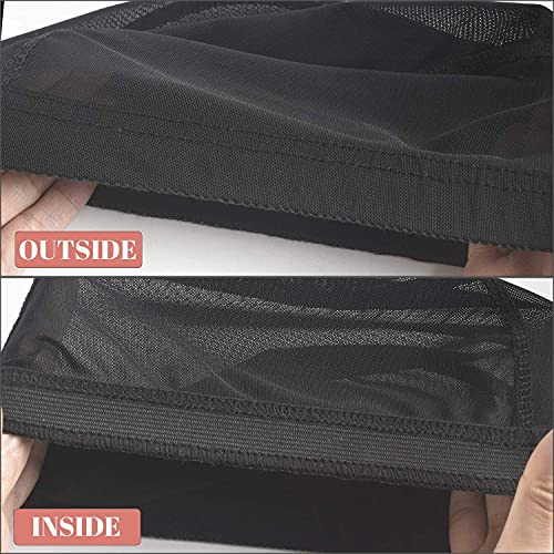 Smilco Mesh Dome Cap for Wig Making 6 Pack Stretchable Dome Mesh Lace Front Wig Caps for Women (Black) - Image 5