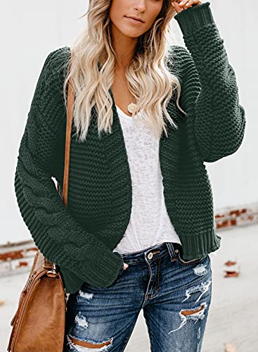 Image of Dokotoo Womens Open Front Long Sleeve Chunky Knit Cardigan Sweaters Loose Outwear Coat