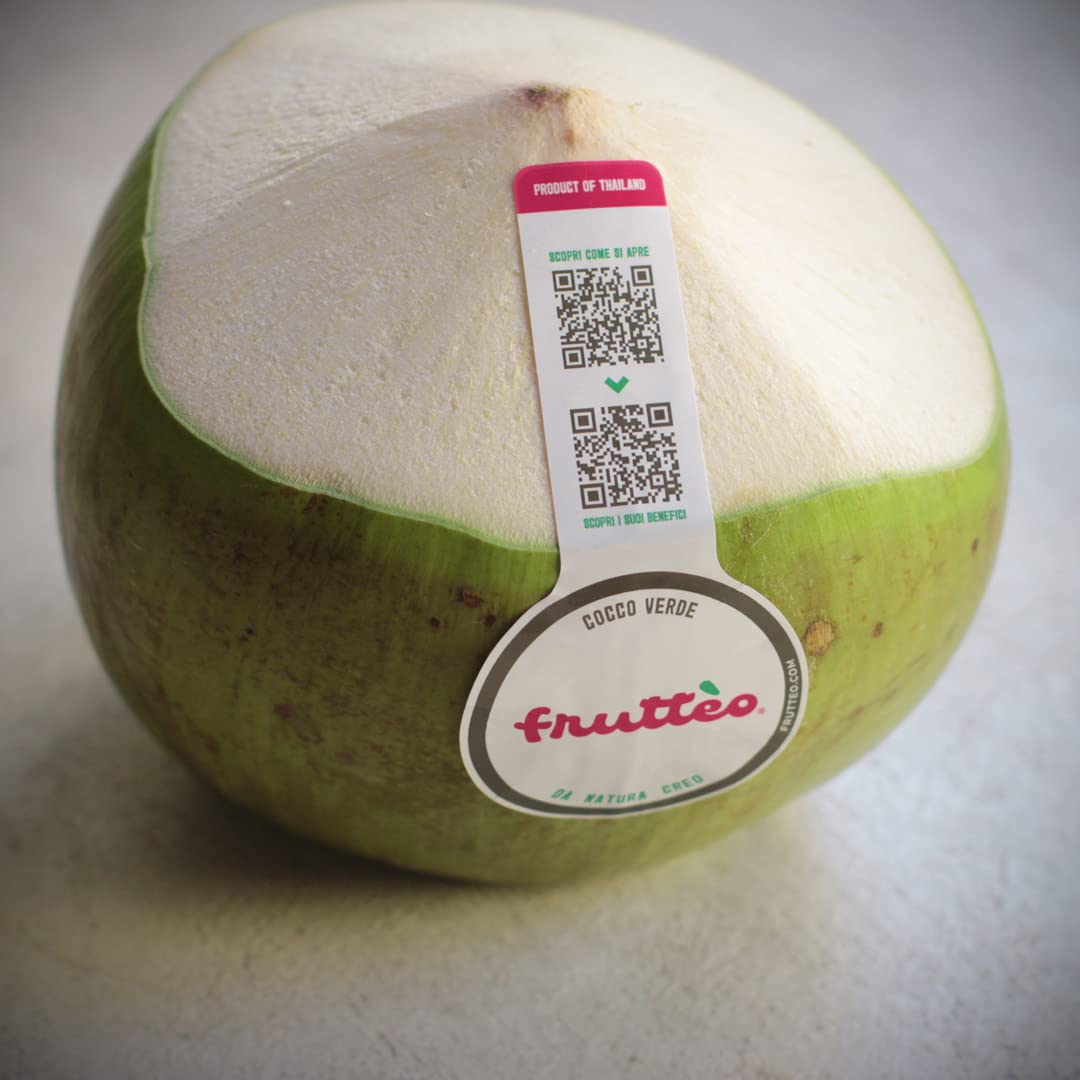 "FRUTTEO – Cocco Verde Fresco Premium | Importazione Esclusiva via Aerea Acqua di Cocco Pura al 100% Confezione da 9 Noci Raccolto a Mano L’Estate in un Guscio | Per Spiagge, Party e Relax