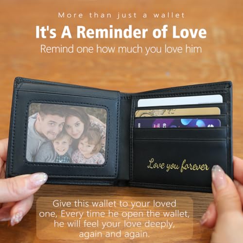 Full of Love Men's Wallet, Unique Birthday Gifts for Men, Genuine Leather Wallet for Men, Meaningful Mens Gifts Ideas for Husband Dad Son...for Father's Day Valentine's Day Christmas3
