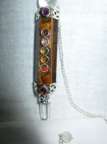 Miniatura 4 de Péndulo de varita de chakra ojo de tigre genuina curación Reiki Chakra equilibrio síno meditación