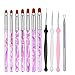 Produktbild 10 Teilig Nagelpinsel Set, Nägel Pinsel UV-Gel Pinsel, Professional Acryl Pinsel FüR NäGel Weiche Borste, Acryl Pinsel für Nägel für Nailart, UV-Gel, Acryl