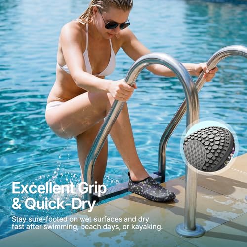 Image of Water Shoes for Women Men Quick-Dry Aqua Socks Swim Beach Outfits Barefoot | Yoga Exercise Wear Sport Accessories Pool Camping Must Haves River Hiking Youth Adult