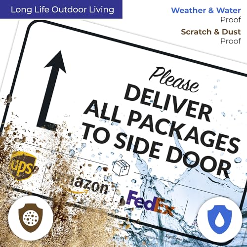 image for Sigo Signs Package Delivery Sign, Delivery Instructions All Package To
