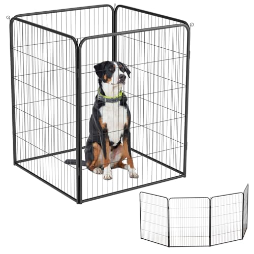 Image of BestPet | Dog Playpen Extender | 40 Inch, 4 Panels | Heavy Duty Metal Pet Exercise Pen | Indoor Outdoor Fence Panels | Rust-Resistant, Removable, Tool-Free Setup | Anti-Skid, Expandable Design