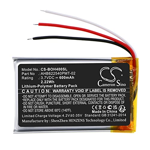 XSPLENDOR 600mAh Replacement Battery for Bang & Olufsen BeoPlay H4 PN AHB622540PMT-02 643826 1643874 BO1643826 BO1643874