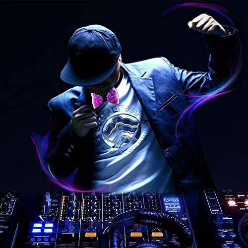 Led Light Up Bow Tie 7 Colors Luminous Adjustable Bowtie For Wedding Party Gift Birthday Raves Costume Festival Fun Edm, Gray #TOP3