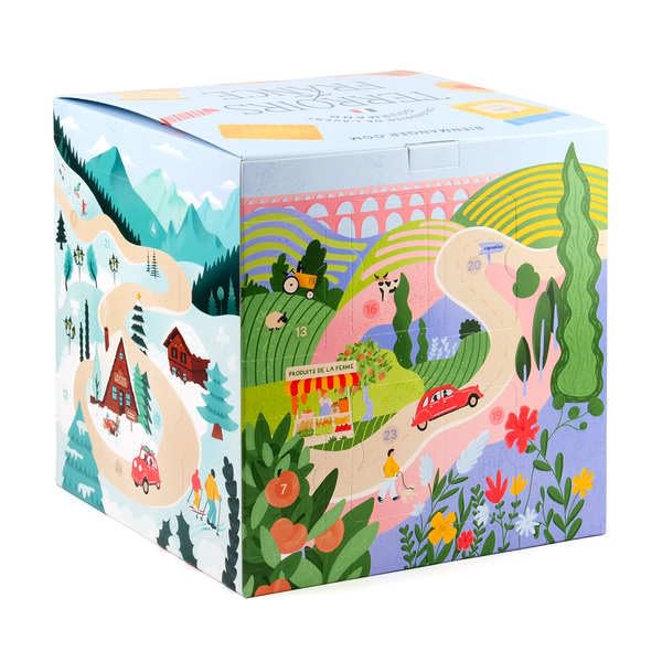 Calendrier de l'Avent Cube des Terroirs de France - 24 spécialités de nos régions à découvrir - Calendrier de l'avent gourmand et original - BienManger.com