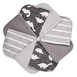 Baby Washcloths, Momcozy Ultra Soft Absorbent Towel, 8pcs Newborn Bath Face Towel, Natural Reusable Baby Wipes for Sensitive Skin, Baby Registry as Shower, 10'x10' (Gray)