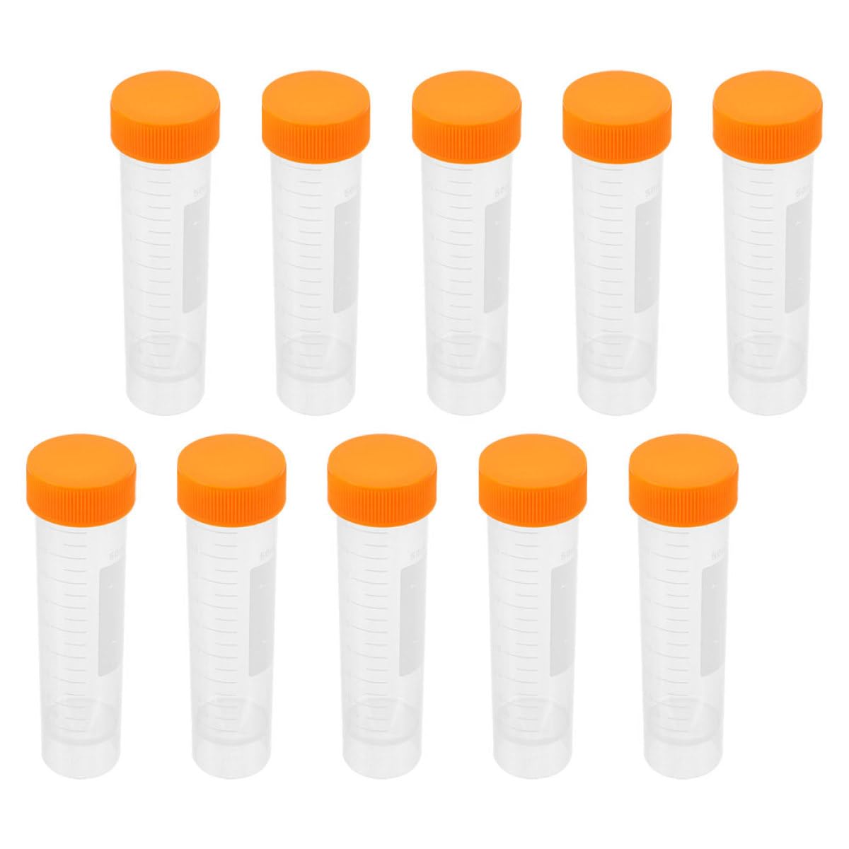 10 Stück 50 Ml Labor Zentrifugenröhrchen aus Polypropylen mit Schraubverschluss Auslaufsicher für Probenvorbereitung und Lagerung