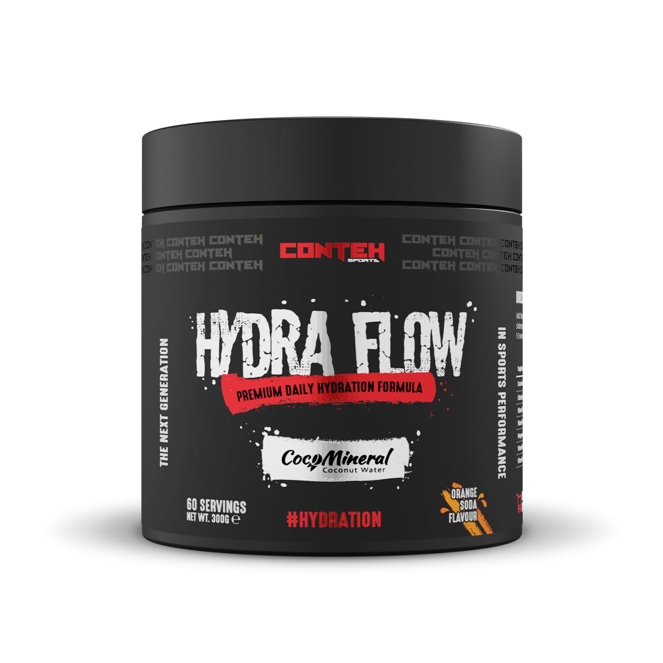Hydra Flow Electrolyte Powder with CocoMineral® | Premium Daily Hydration Supplement | Replenish Electrolytes & Vitamins | 30 Servings | Post-Workout & Daily Use (Orange Soda)