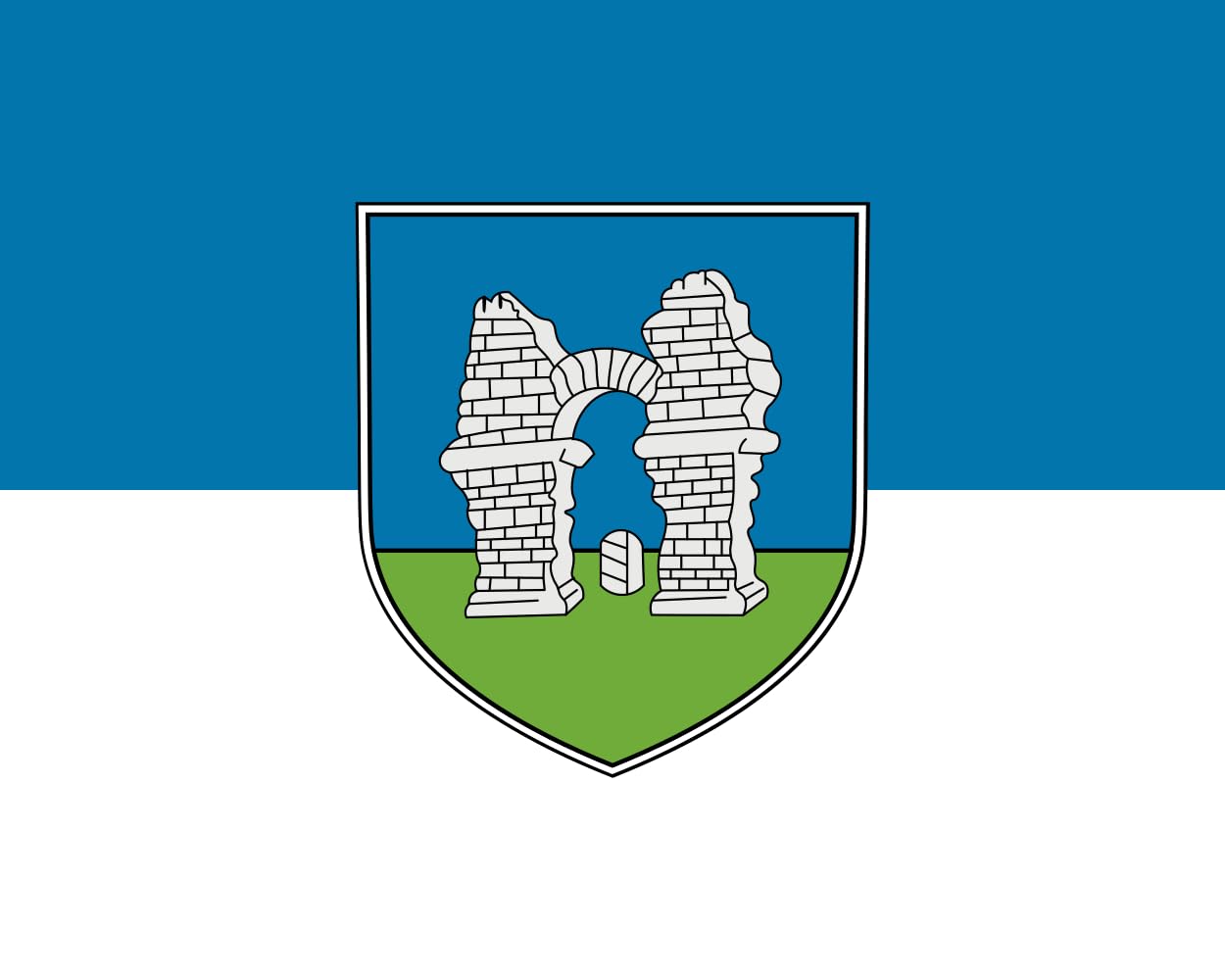 Drapeau Petronell-Carnuntum haute résistance grand format finitions premium