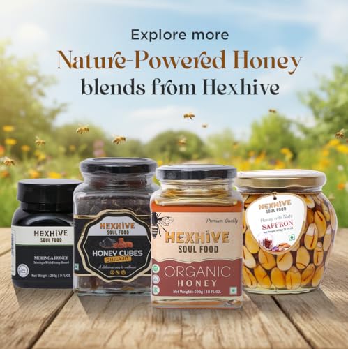 Image of Hexhive Ginger Honey Cubes | Pure Honey with Real Ginger Extract | No Added Sugar | Immunity Boost | Travel-Friendly Cubes for Tea, Coffee & Detox Drinks | Wellness Snack | 300g