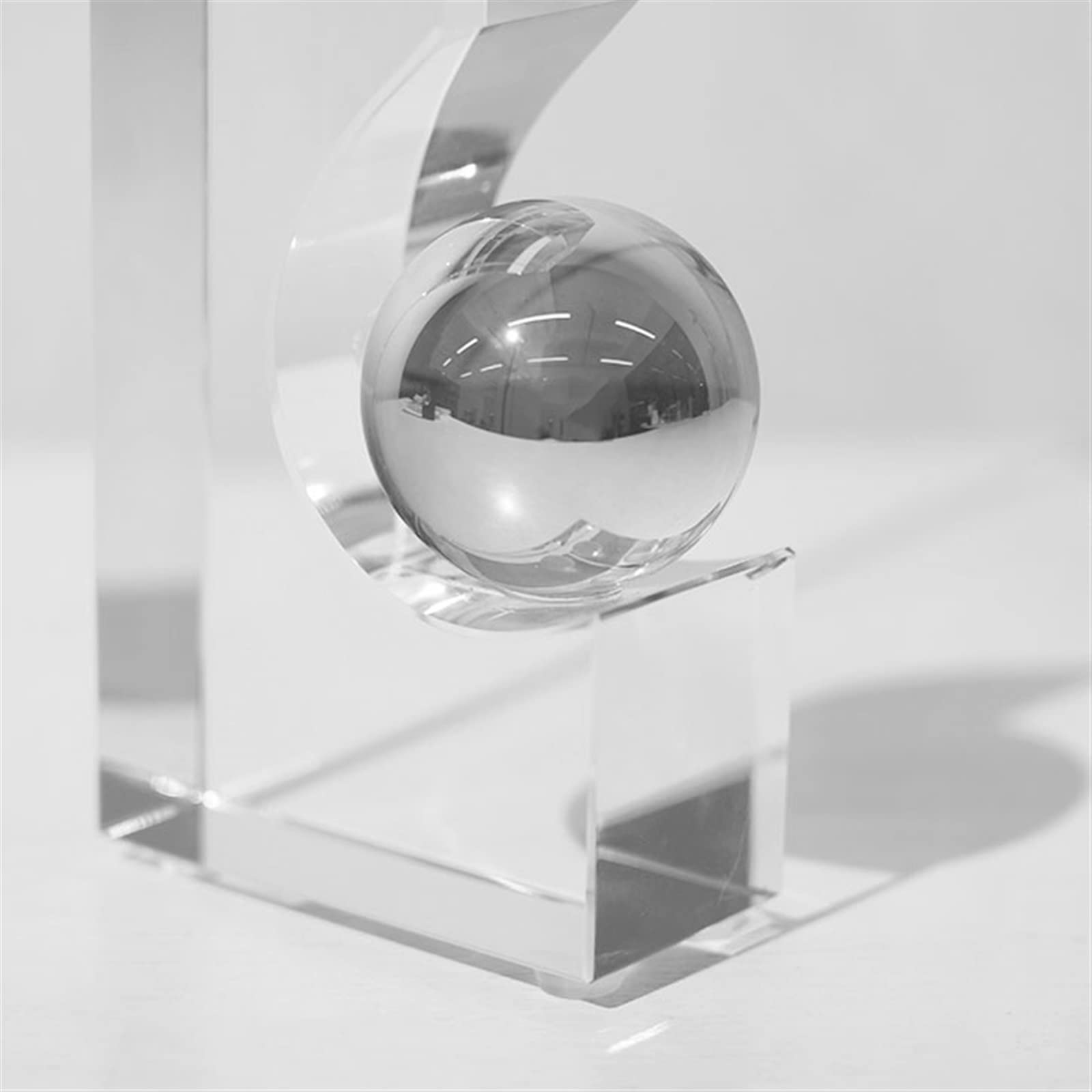 Sujetalibros Sujetalibros de Cristal Sujetalibros Decorativos con Bola de Cristal, 1 par de sujetalibros de Mesa Decorativos for Oficina, hogar, Escritorio Soporte para sujetalibros(A)
