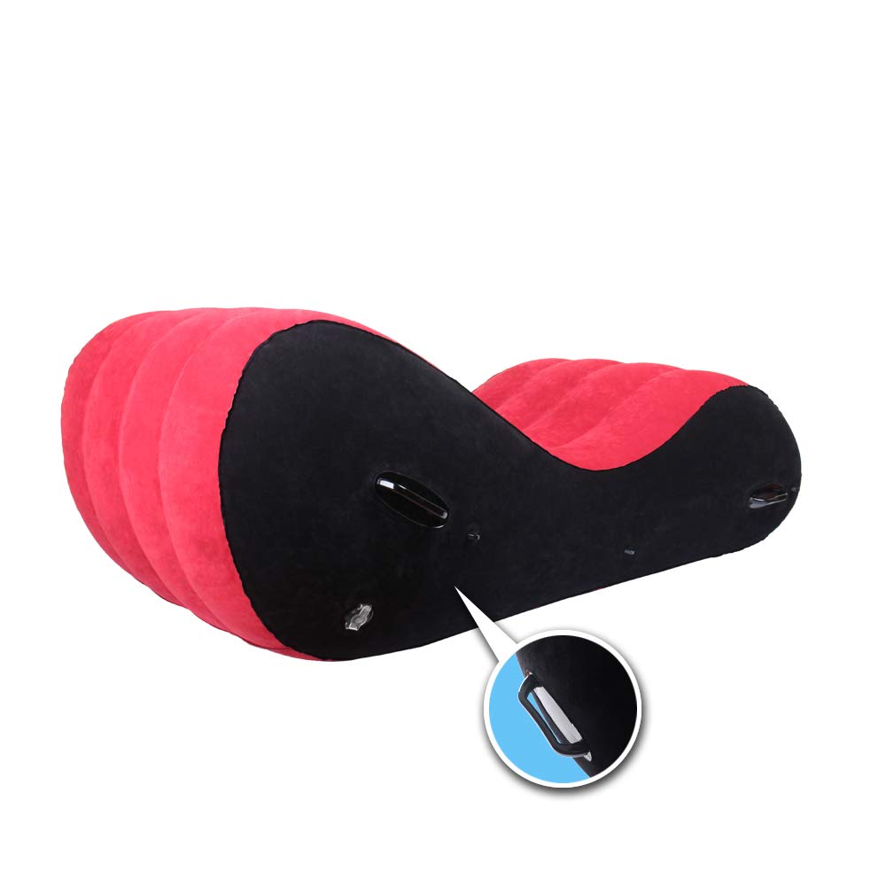 Sex Sofa Banc Sexuel Gonflable pour Amoureux Aide à la Position Sexuelle Canapé Magique Coussin Fonctionnel Mobilier BDSM (Red)